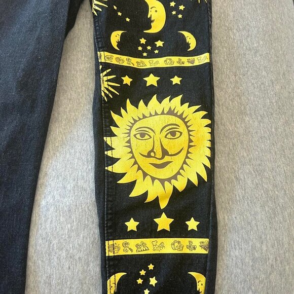 Unique Sun Moon and Stars Jeans - Picture 2 of 5